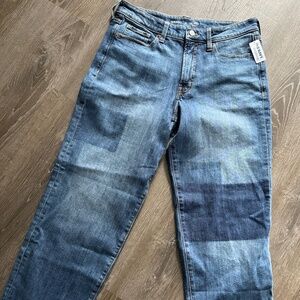 Old Navy High-Waisted OG Loose Laser Patch Jeans